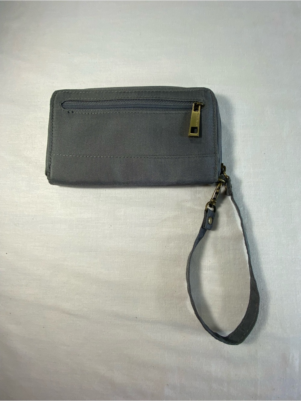 Travelon Grey Wristlet Wallet Clutch Purse
